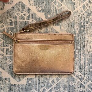 Rose Gold Kate Spade Wristlet Clutch